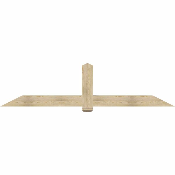 Ekena Millwork Eugene Rough Sawn Timber Gable Bracket, Douglas Fir, 96"W x 24"H x 6"D x 6"F, 6/12 Pitch GBW096X24X0606EUG00RDF - main